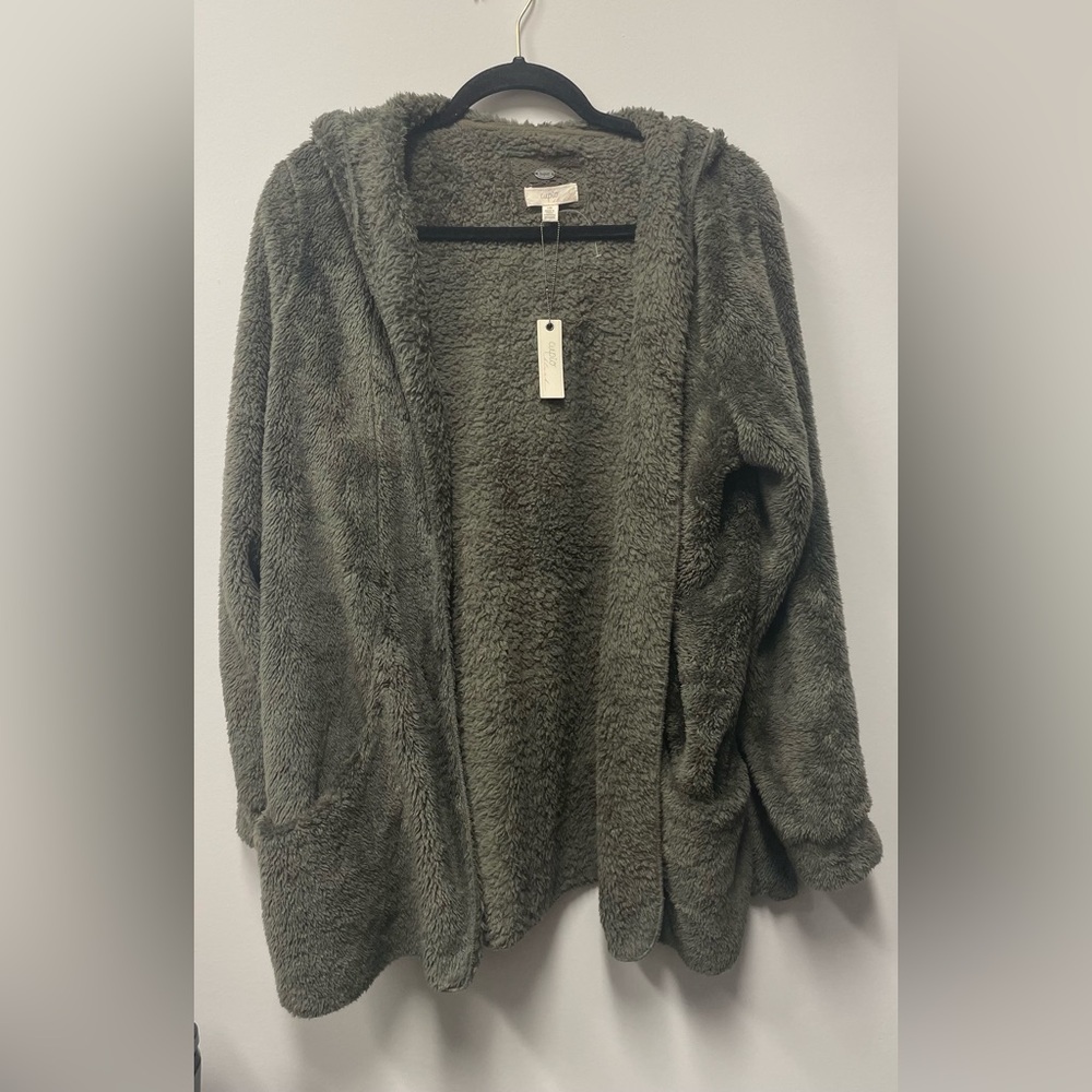 Incredibly Soft Sherpa Open Front Cardigan, By Cupio. Size/Large, BNWT